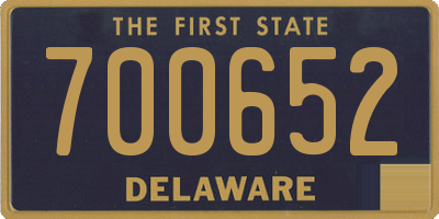 DE license plate 700652