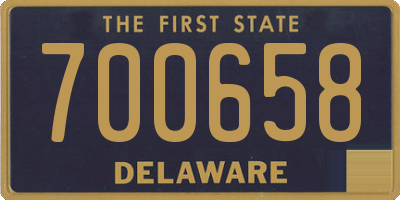 DE license plate 700658
