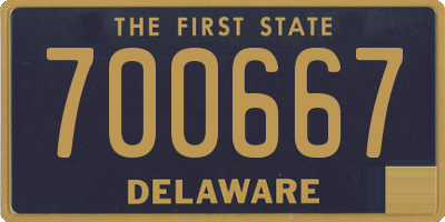 DE license plate 700667