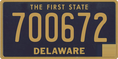 DE license plate 700672