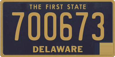 DE license plate 700673