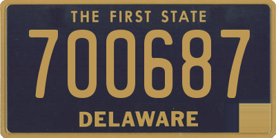 DE license plate 700687