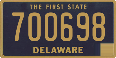 DE license plate 700698