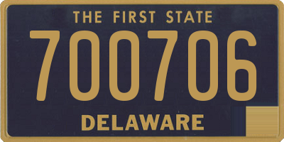DE license plate 700706