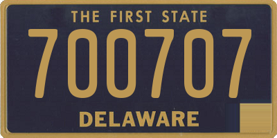 DE license plate 700707