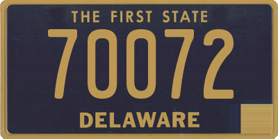 DE license plate 70072