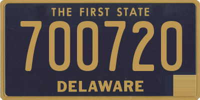 DE license plate 700720