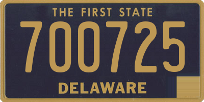 DE license plate 700725