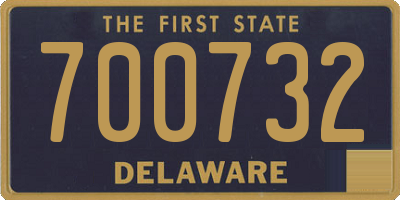 DE license plate 700732