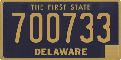 DE license plate 700733
