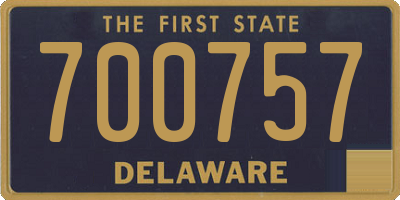 DE license plate 700757
