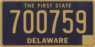 DE license plate 700759