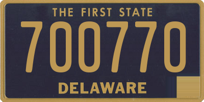 DE license plate 700770