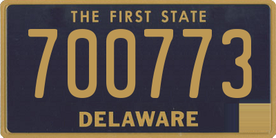 DE license plate 700773