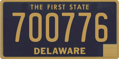 DE license plate 700776
