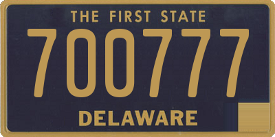 DE license plate 700777