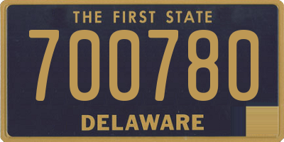 DE license plate 700780