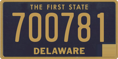 DE license plate 700781