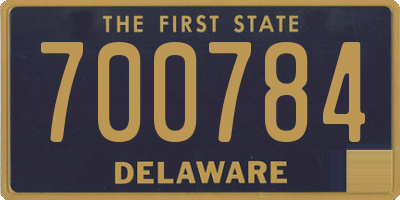 DE license plate 700784