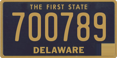 DE license plate 700789