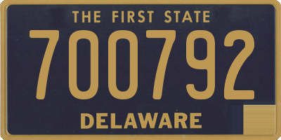 DE license plate 700792
