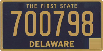 DE license plate 700798