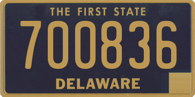 DE license plate 700836