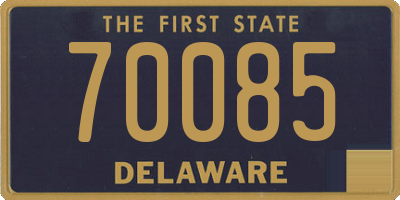 DE license plate 70085