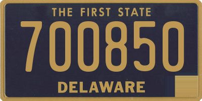 DE license plate 700850