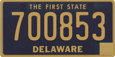 DE license plate 700853