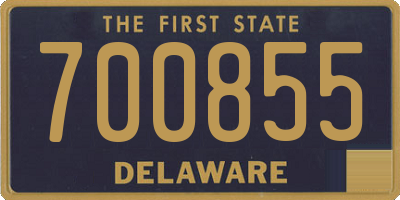 DE license plate 700855