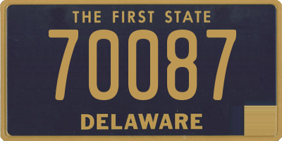 DE license plate 70087