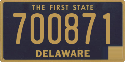 DE license plate 700871