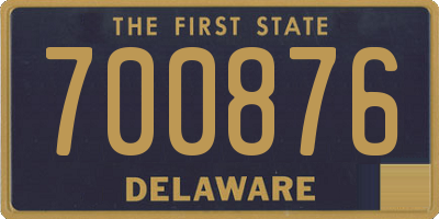 DE license plate 700876