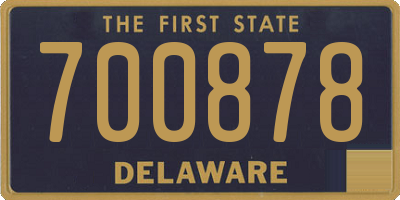 DE license plate 700878