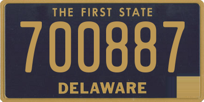 DE license plate 700887
