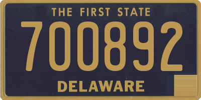 DE license plate 700892