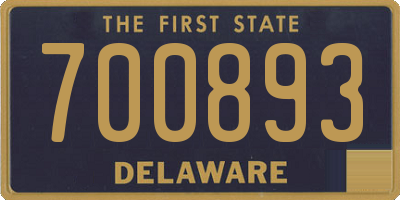 DE license plate 700893