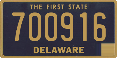 DE license plate 700916