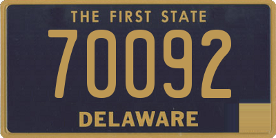 DE license plate 70092