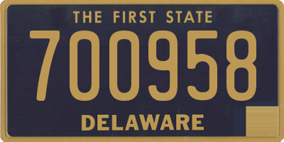DE license plate 700958