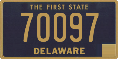 DE license plate 70097