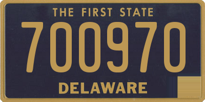 DE license plate 700970