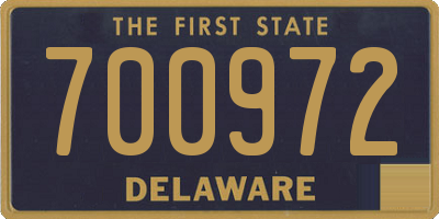 DE license plate 700972