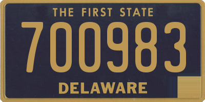 DE license plate 700983