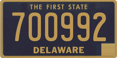 DE license plate 700992