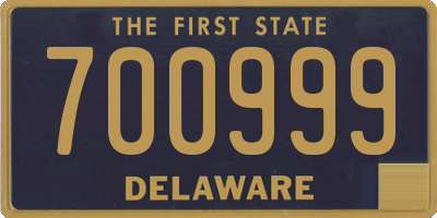 DE license plate 700999
