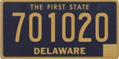 DE license plate 701020