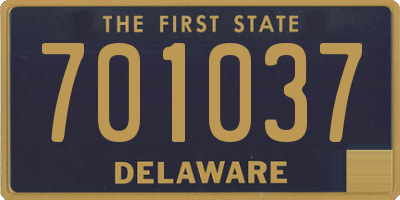 DE license plate 701037
