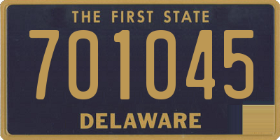 DE license plate 701045